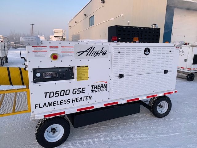 Alaska Airlines get their  first Therm Dynamics GSE heater